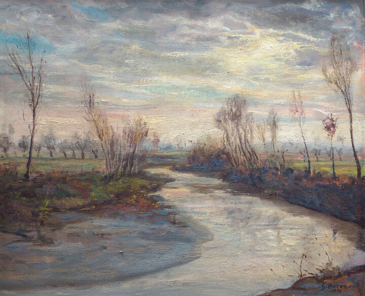 GUIDO BOTTA - 'Il Bormida tra Castellazzo e Cantalupa' 1950