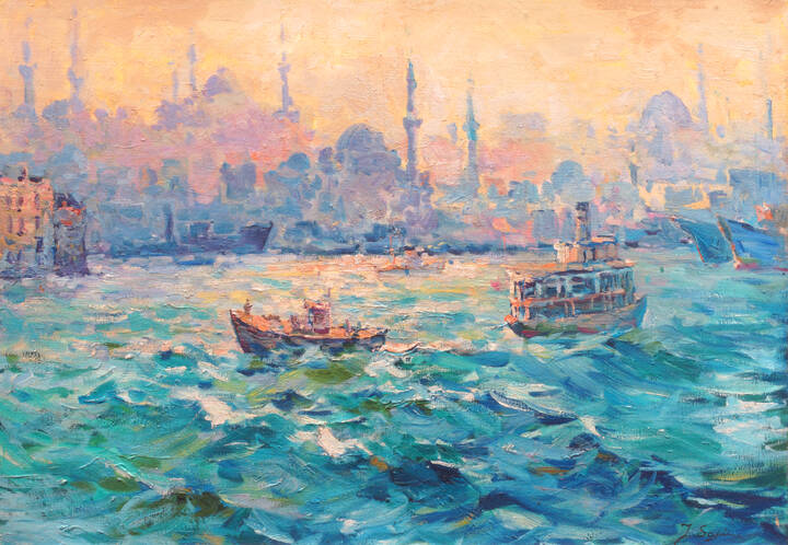 IBRAHIM SAFI - 'Veduta di Costantinopoli'
