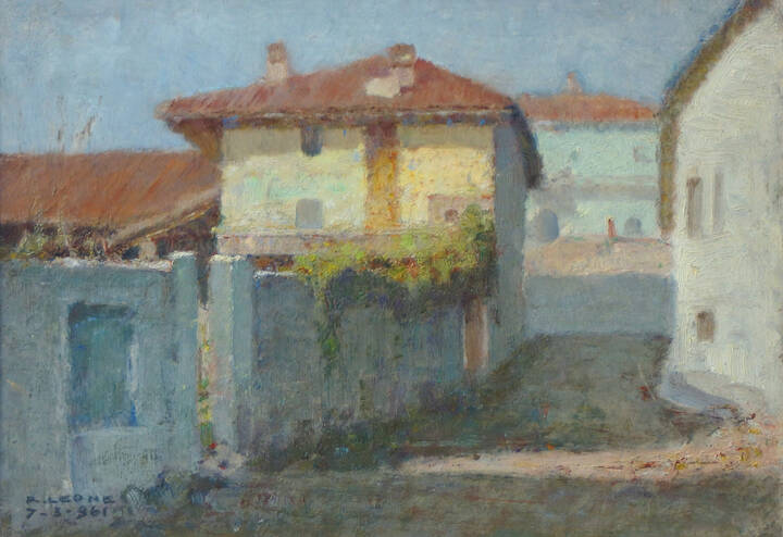 ROBERTO LEONE - 'Scorcio di paese' 1961