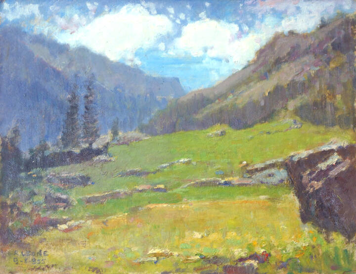 ROBERTO LEONE - 'Paesaggio montano' 1955