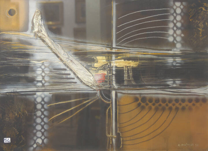 ATTILIO BRIGHENTI - 'Composizione astratta' 1974