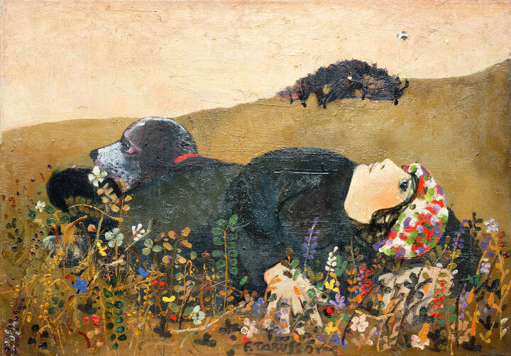 FRANCESCO TABUSSO - 'Figura nel pascolo' 1965