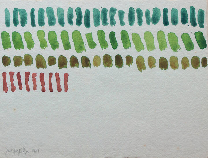 GIORGIO GRIFFA - 'Composizione' 1981