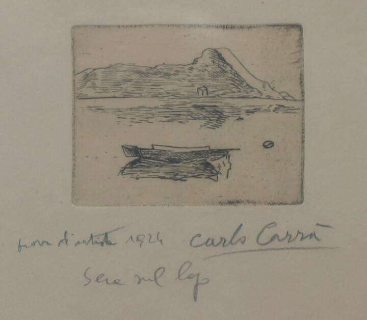 CARLO CARRA' - 'Sera sul lago'  1924