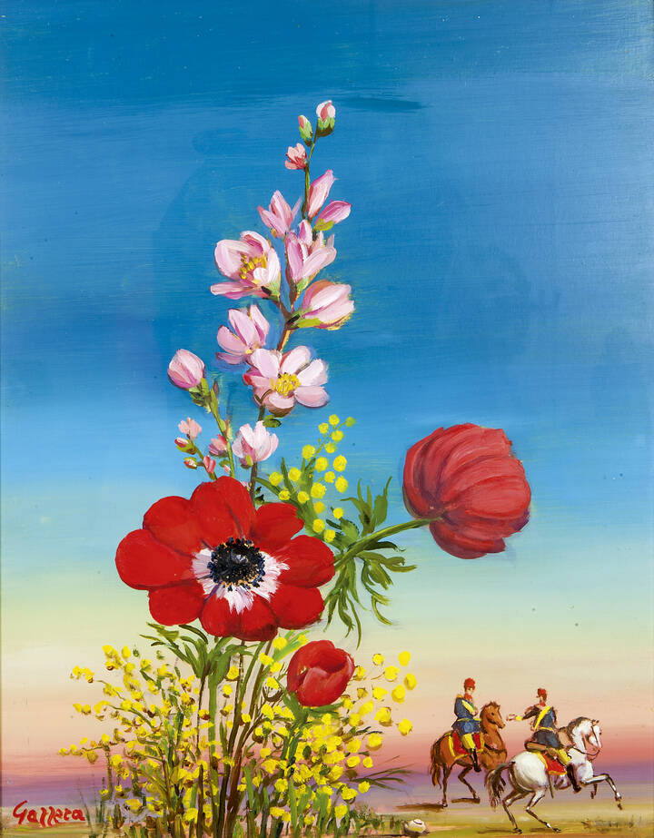 ROMANO GAZZERA - 'Anemoni e fiori di pesco'