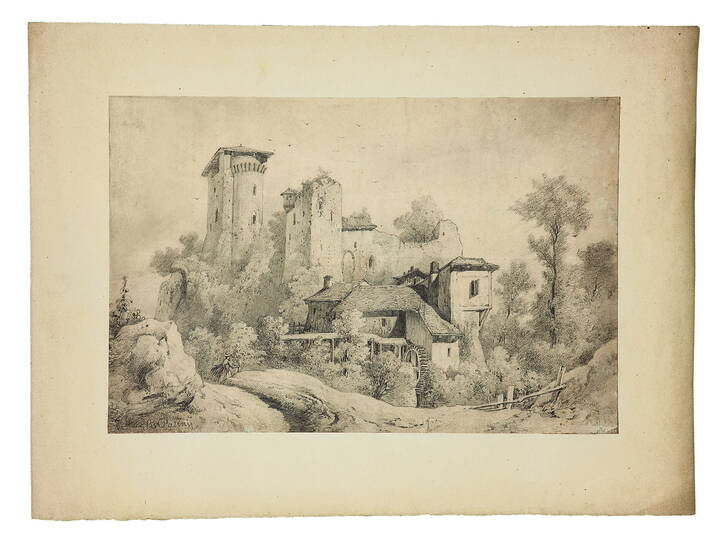 ALBERTO PASINI - 'Studio per castello'