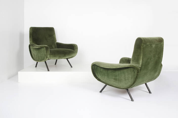 MARCO ZANUSO - Coppia di poltrone mod. Lady