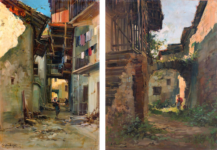 CESARE GHEDUZZI - Lotto di due opere: