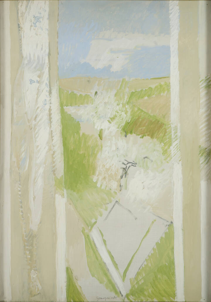 ALBERTO GIANQUINTO - 'Iesolo - Paesaggio dalla finestra' 1970