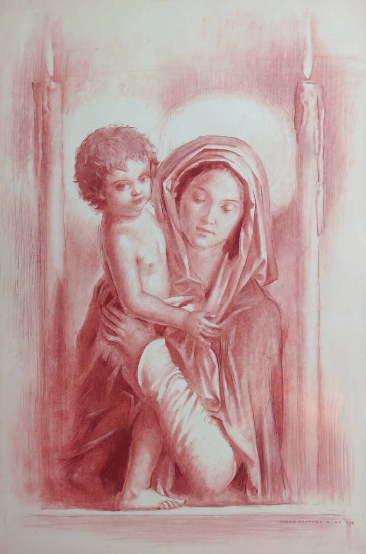 MARIO CAFFARO RORE - 'Madonna con Bambino' 1978