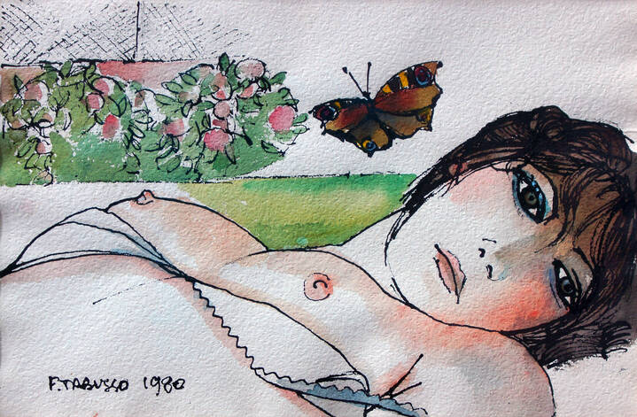 FRANCESCO TABUSSO - 'Nuda e farfalla' 1980