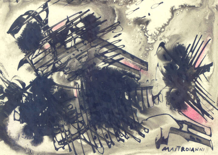 UMBERTO MASTROIANNI - 'Composizione'  anni '960