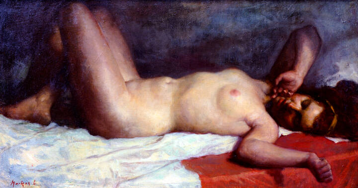 LAJOS MARKOS - 'Nuda' 1945 circa