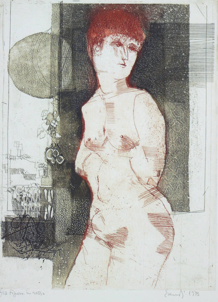 FERNANDO EANDI - 'Figura in rosso' 1973