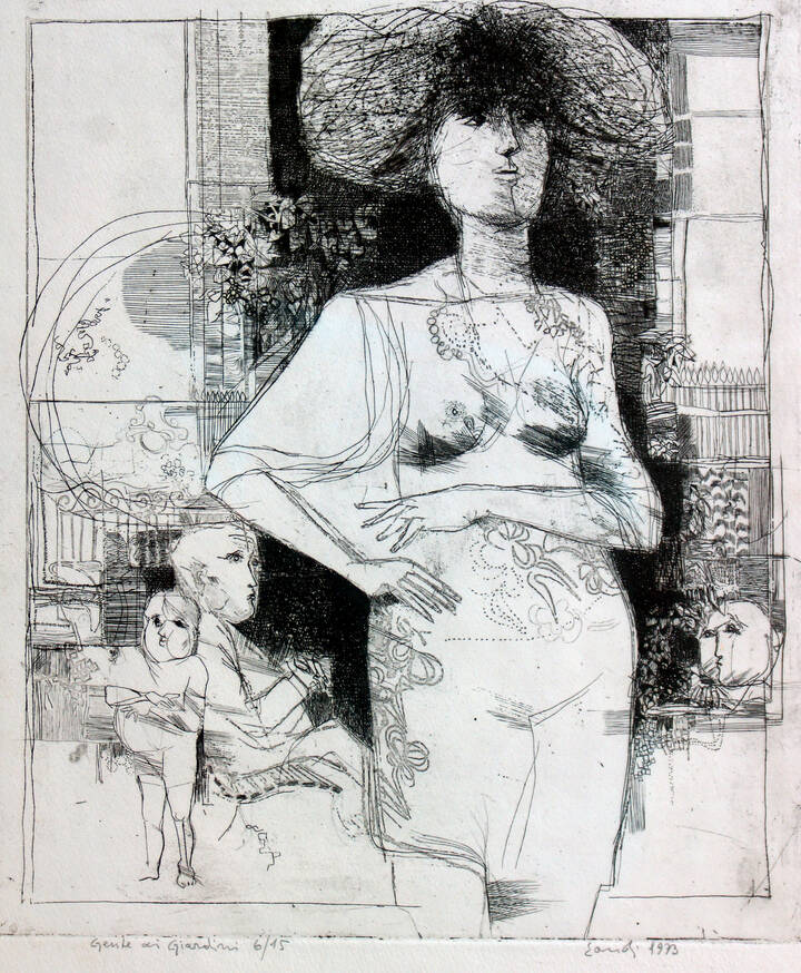 FERNANDO EANDI - 'Gente ai giardini' 1973