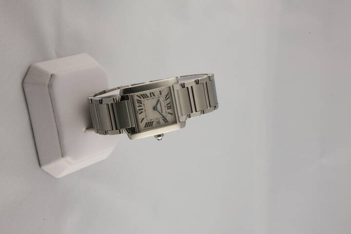 CARTIER - Mod. 'Tank Francaise', media misura, ref. 24065, serie attuale<br>