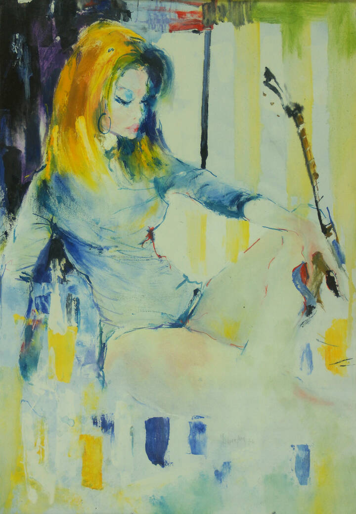 MICHELE BARETTA - 'Figura con chitarra' 1974