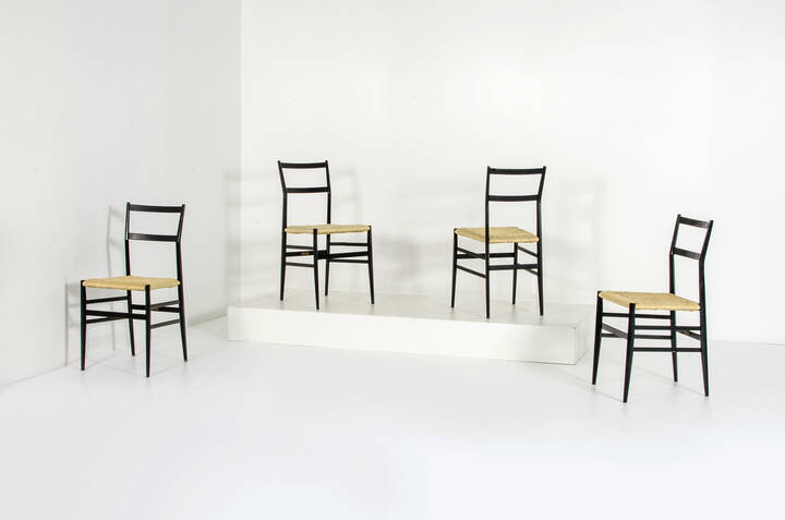 GIO PONTI - Quattro sedie mod. Superleggera
