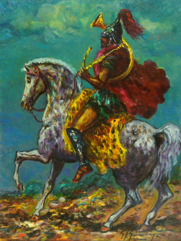 GIOVANFRANCESCO GONZAGA - 'Cavaliere con buccina' primi anni '980