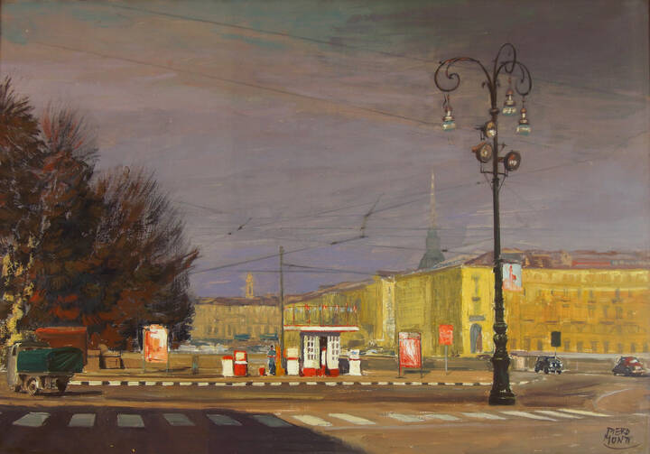 PIERO MONTI - 'Piazza Vittorio dalla Gran Madre'