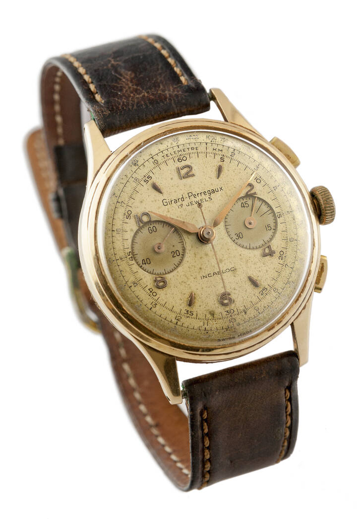 GIRARD PERREGAUX - Cronografo a due contatori, ref. 6581, anni '50 