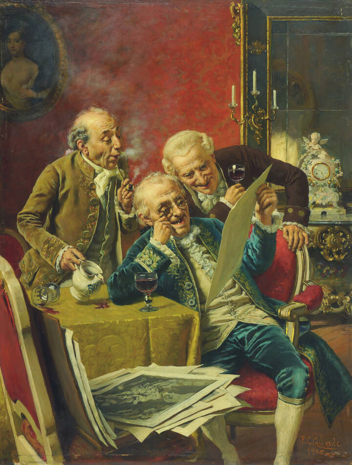 PIER CELESTINO GILARDI - 'Gli intenditori' 1900