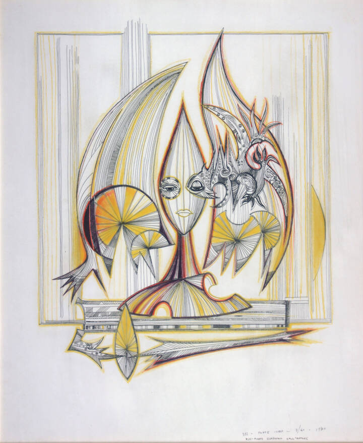 PONTE CORVO (Raffaele Pontecorvo) - 'Senza titolo' 1970