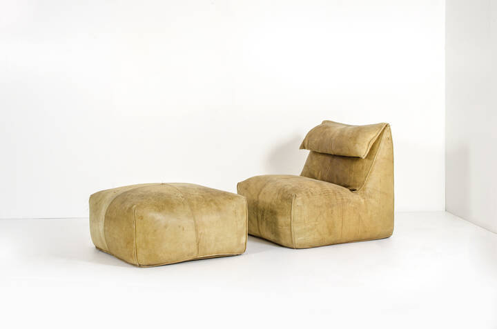 MARIO BELLINI - Poltrona con pouff mod. Le Bambole
