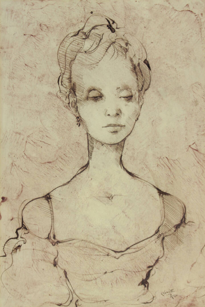 ENRICO COLOMBOTTO ROSSO - 'Ritratto di donna'