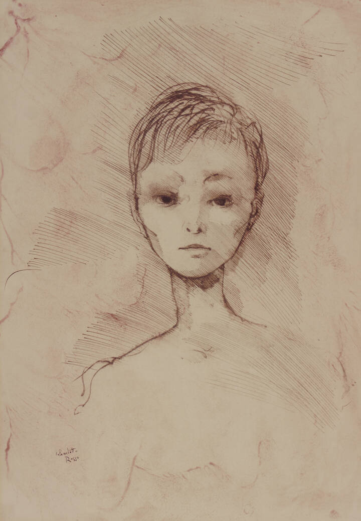 ENRICO COLOMBOTTO ROSSO - 'Ritratto di ragazza'