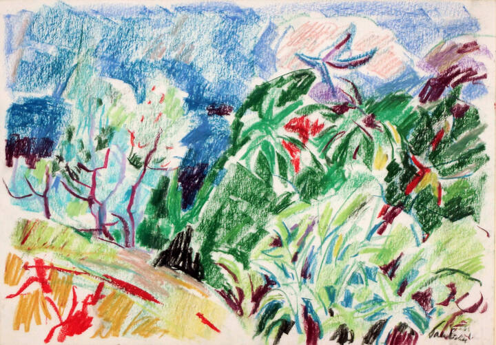 ENRICO PAULUCCI - 'Ulivi a Zoagli' 1998