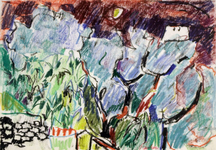 ENRICO PAULUCCI - 'Ulivi sul mare - Rapallo' 1970