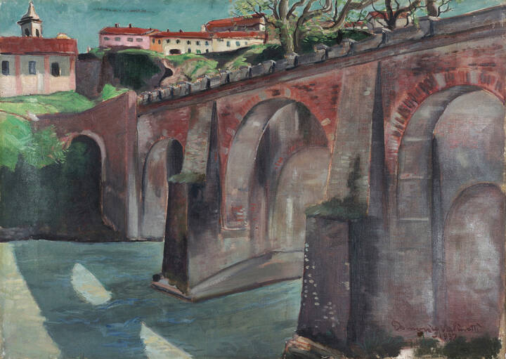 DOMENICO VALINOTTI - 'Ponte antico' 1937