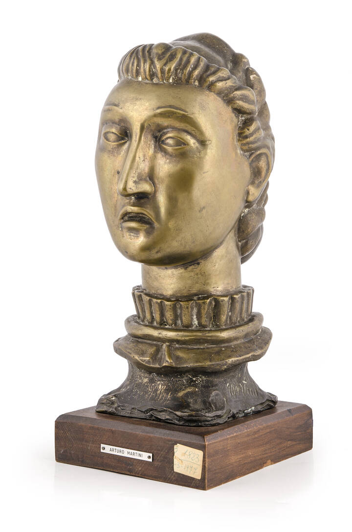 ARTURO MARTINI - 'Testa di giovane donna' modellata nel 1921