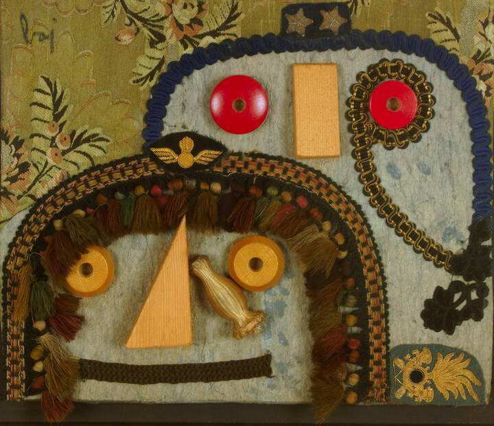 ENRICO BAJ - 'Due personaggi' 1974