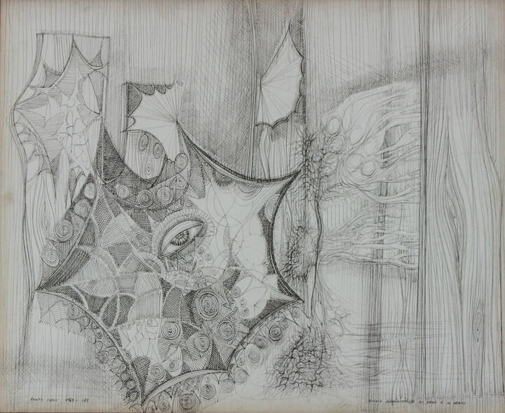 PONTE CORVO (Raffaele Pontecorvo) - 'Occhio apportatore di bene e di vento' 1965