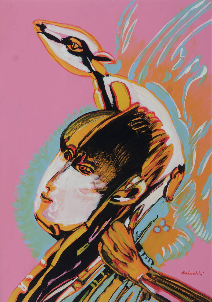 REMO BRINDISI - 'Figura con agnello' 1976