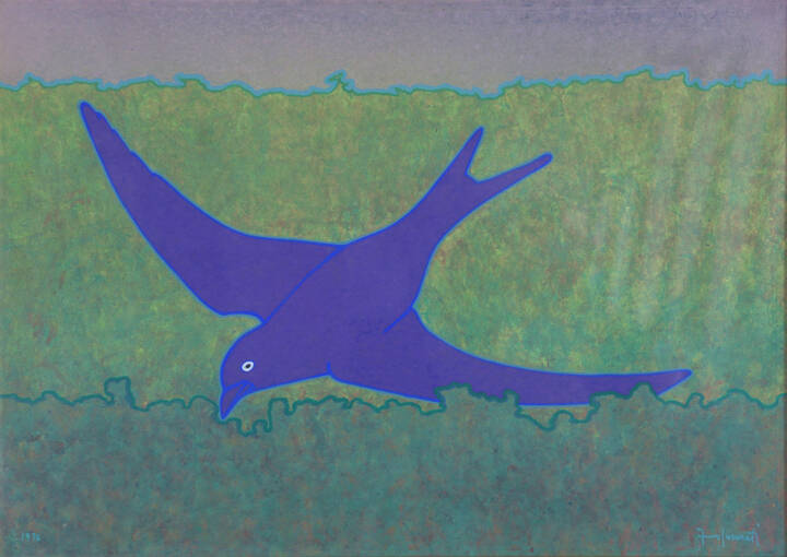 FRANCESCO CASORATI - 'Volo sul prato' 1976