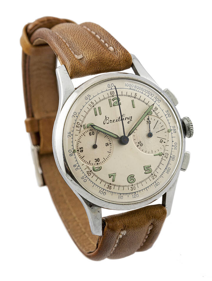 BREITLING - Cronografo a due contatori, mod. 'Cadette', ref. 1188, anni '50 