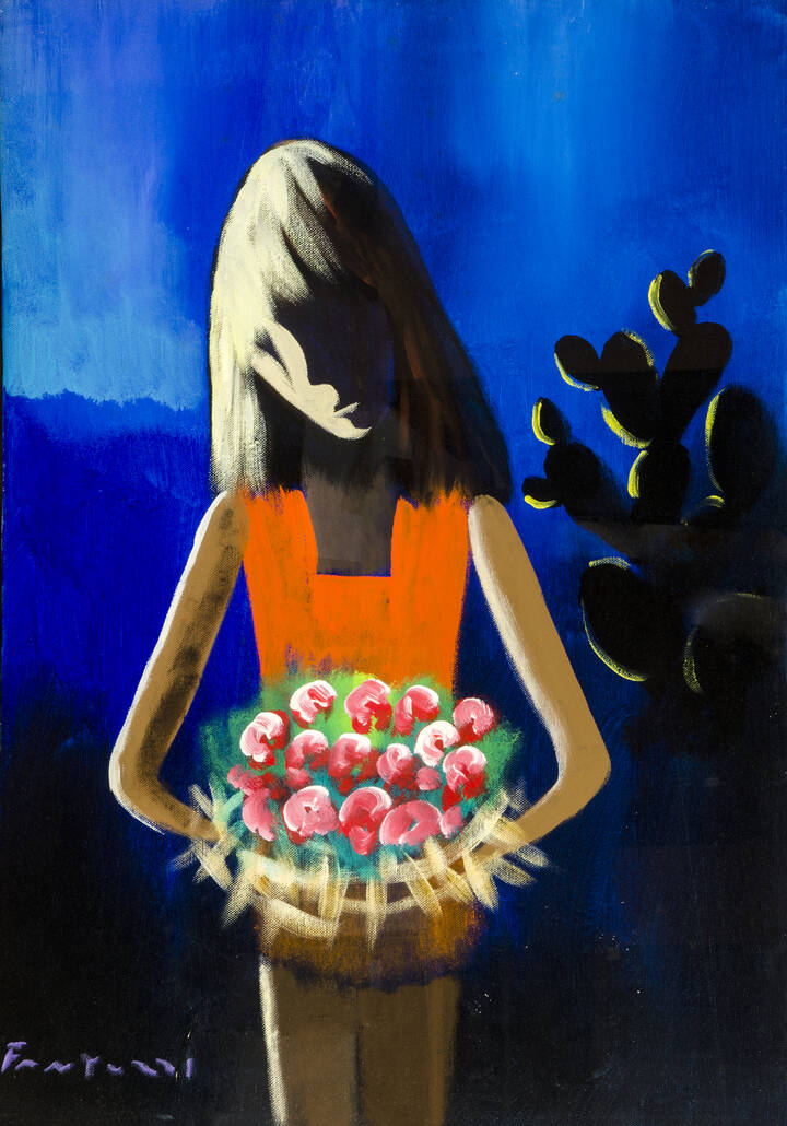 ELIANO FANTUZZI - 'Fanciulla con fiori'