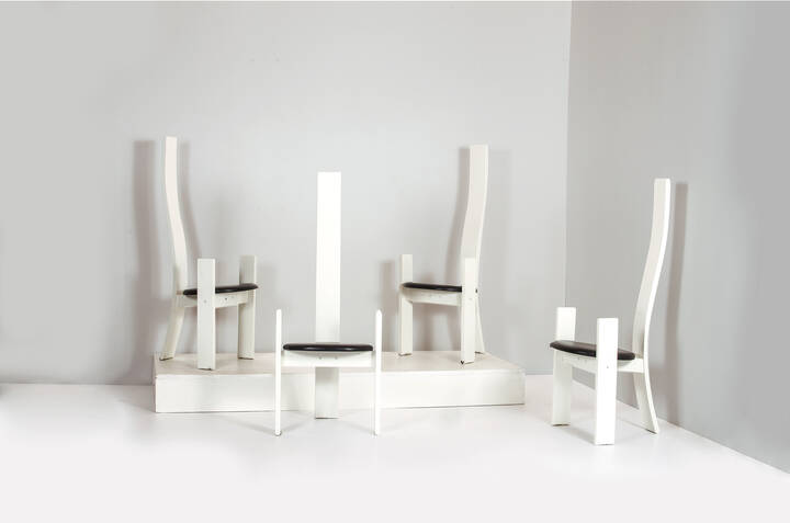 VICO MAGISTRETTI - Quattro sedie mod. Golem