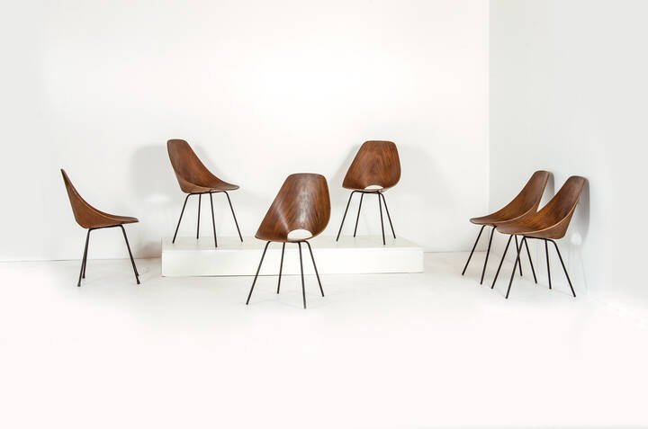 VITTORIO NOBILI - Sei sedie Mod. Medea