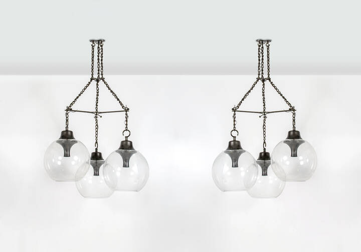 LUIGI CACCIA DOMINIONI - Coppia di lampadari mod. LS10 Grappolo