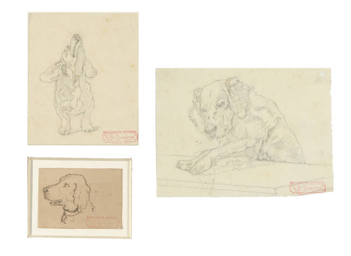 GIOVANNI BATTISTA QUADRONE - Lotto di tre disegni