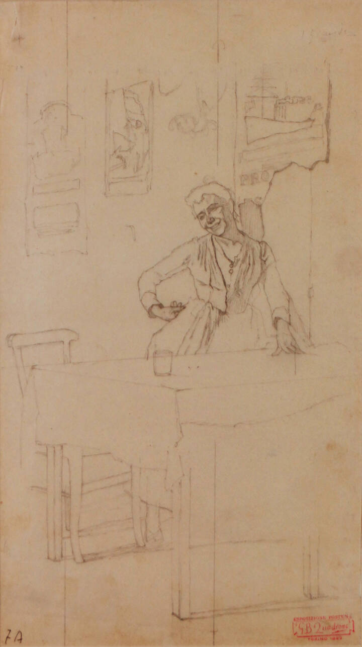 GIOVANNI BATTISTA QUADRONE - 'La servetta' 1895