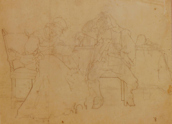 GIOVANNI BATTISTA QUADRONE - 'Una dichiarazione difficile' 1874