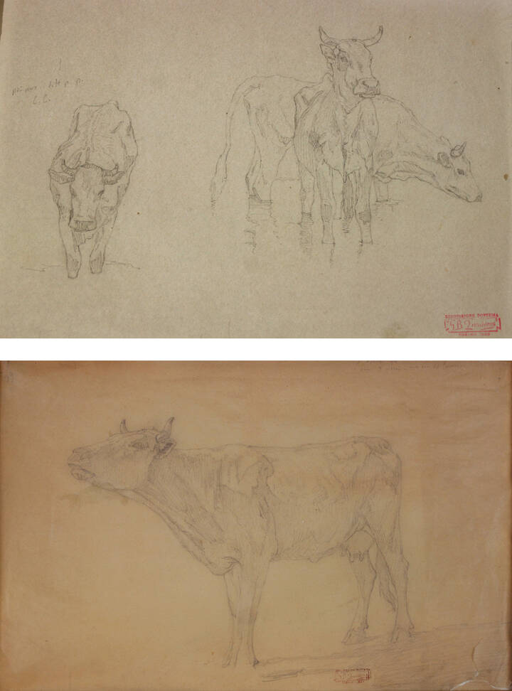 GIOVANNI BATTISTA QUADRONE - Lotto di due disegni