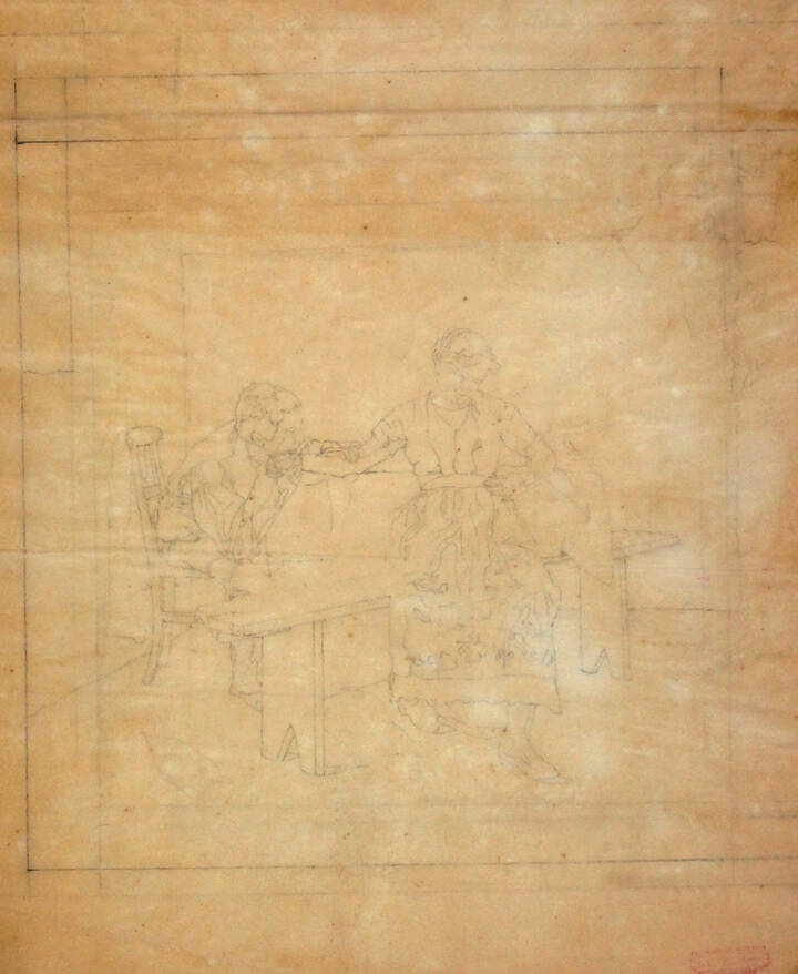 GIOVANNI BATTISTA QUADRONE - 'Il cacciatore innamorato' 1891