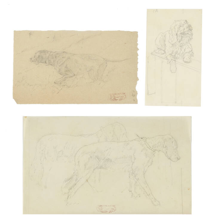 GIOVANNI BATTISTA QUADRONE - Lotto di tre disegni