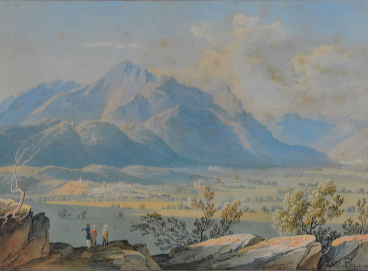 JACQUES-HENRY JUILLERAT - 'Veduta di Fiorano (Ivrea)' 1842